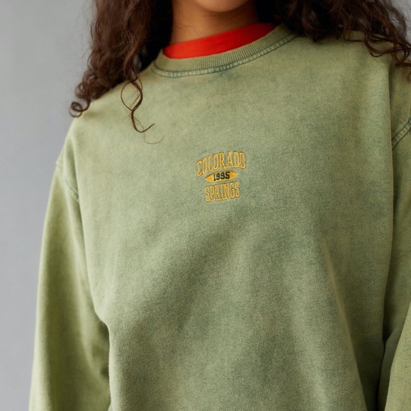 Urban Outfitters | Tops | Urban Outfitters Colorado Springs Washed Crew  Neck Sweatshirt | Poshmark